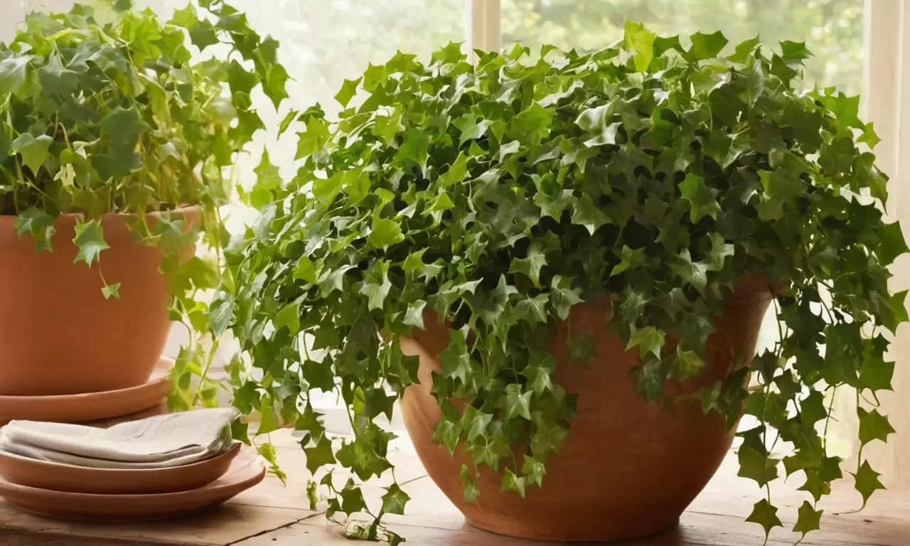 Hiedra verde crea un ambiente sereno