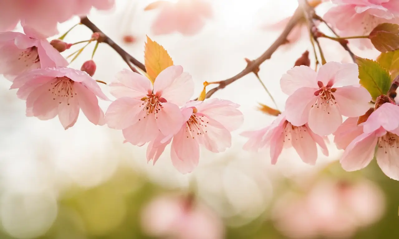 Hermosas flores de cerezo en primavera