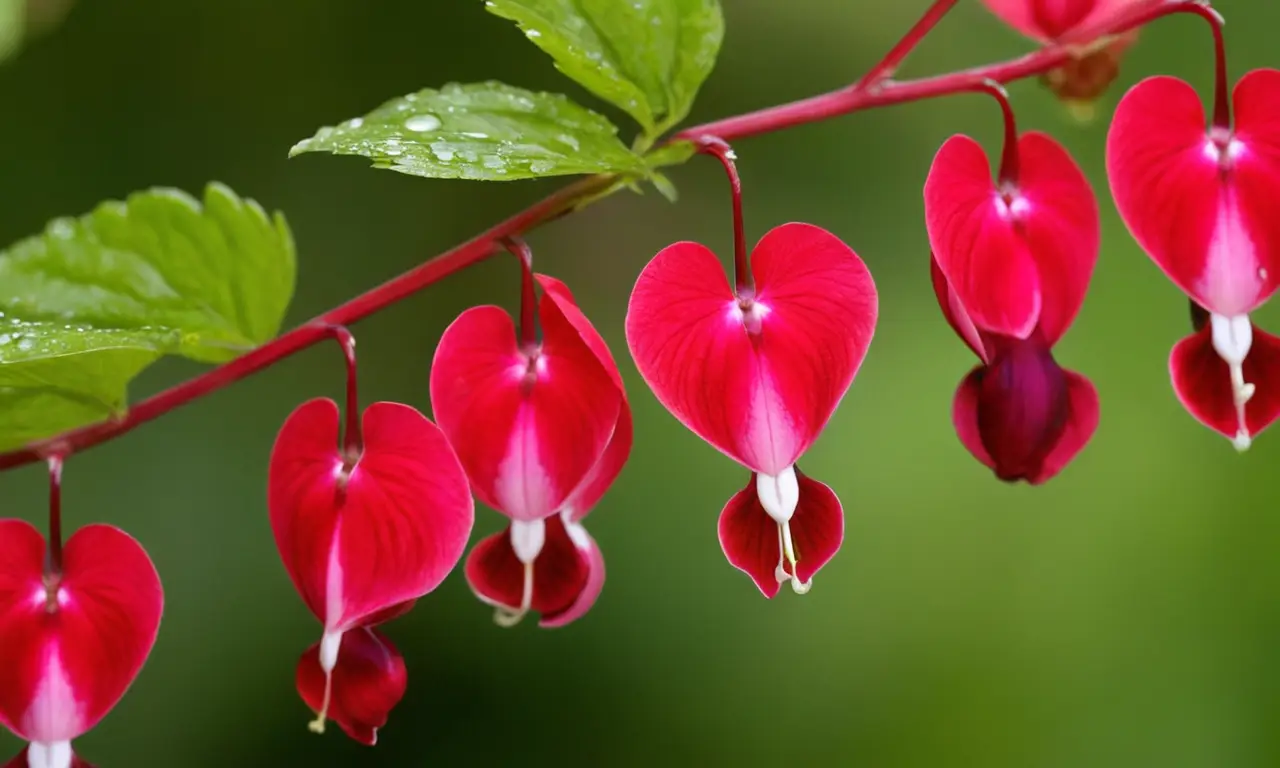 Flores rojas en un entorno natural sereno