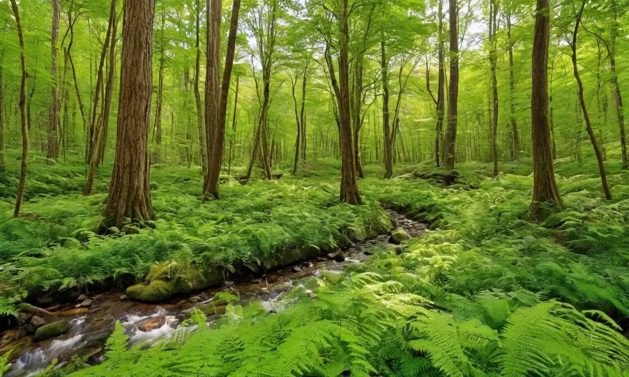 Bosque vibrante con vida y armonía natural