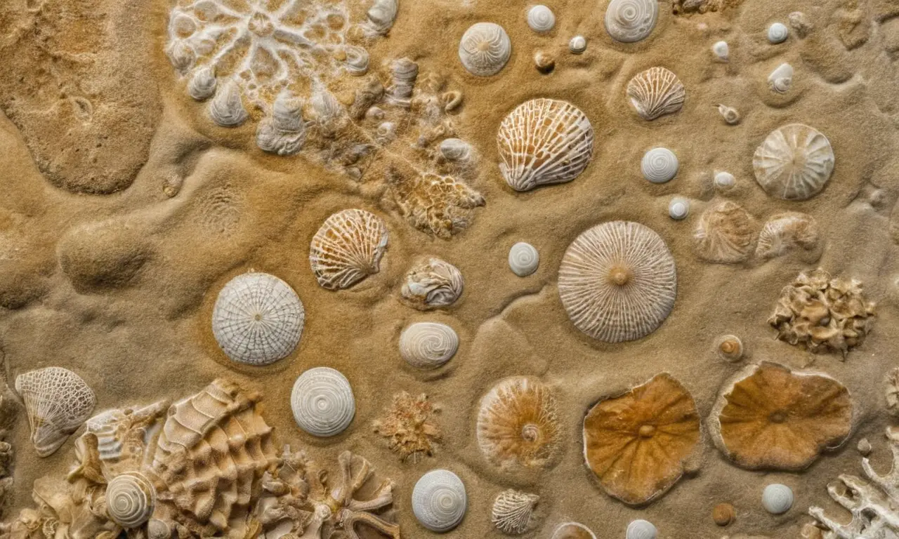 Corales intrincados mostrando vida y fossilización