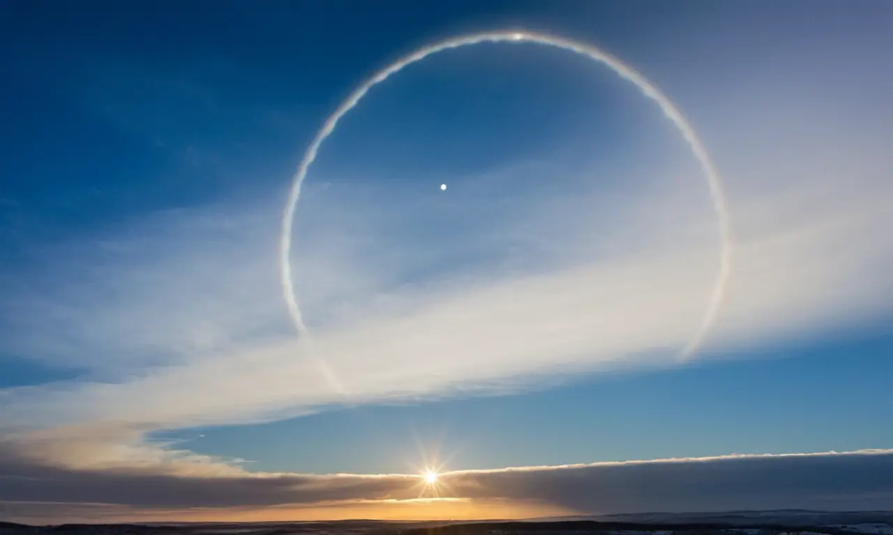 Espectaculares halos alrededor del sol y la luna