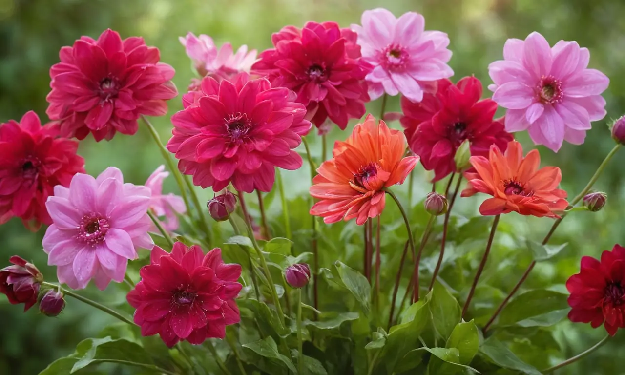 Ramo de flores vibrantes y armoniosas