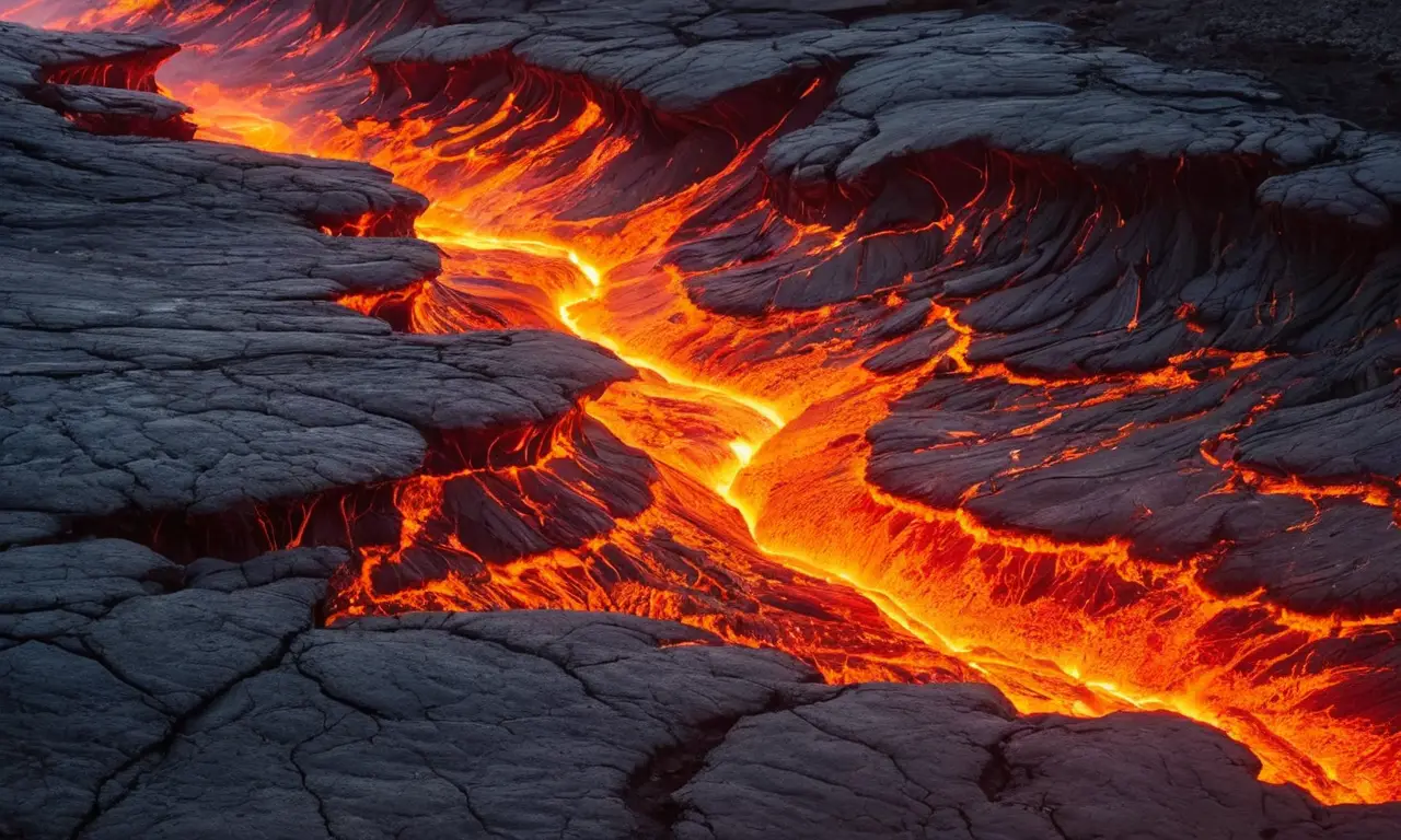 Magma ardiente revela la poderosa energía volcánica