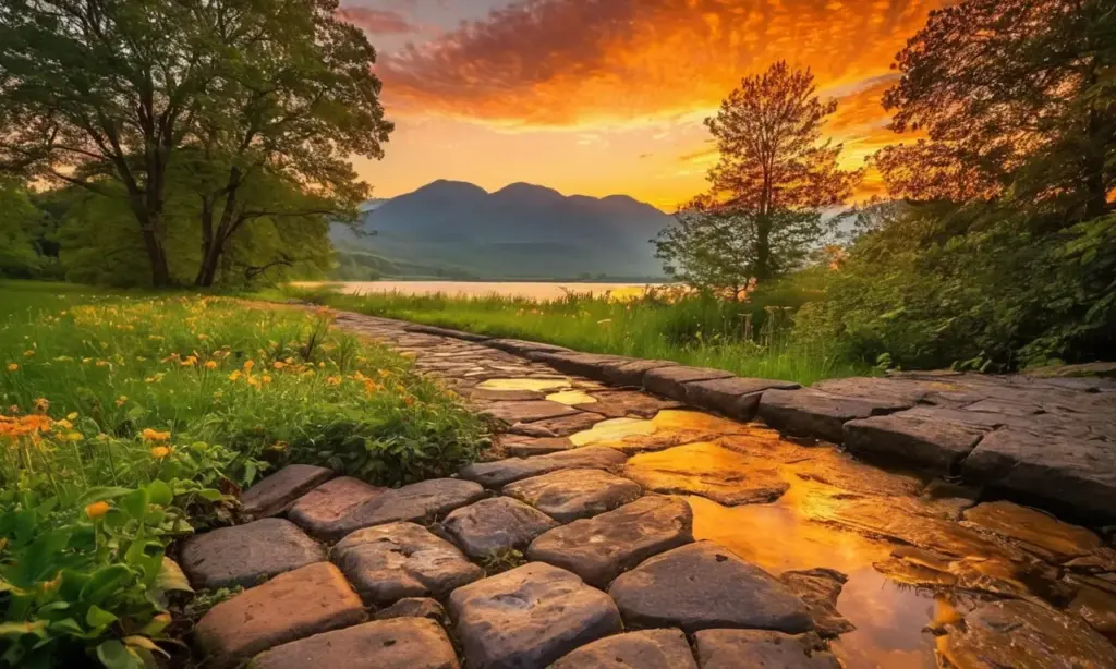 Naturaleza vibrante y luz en armonía