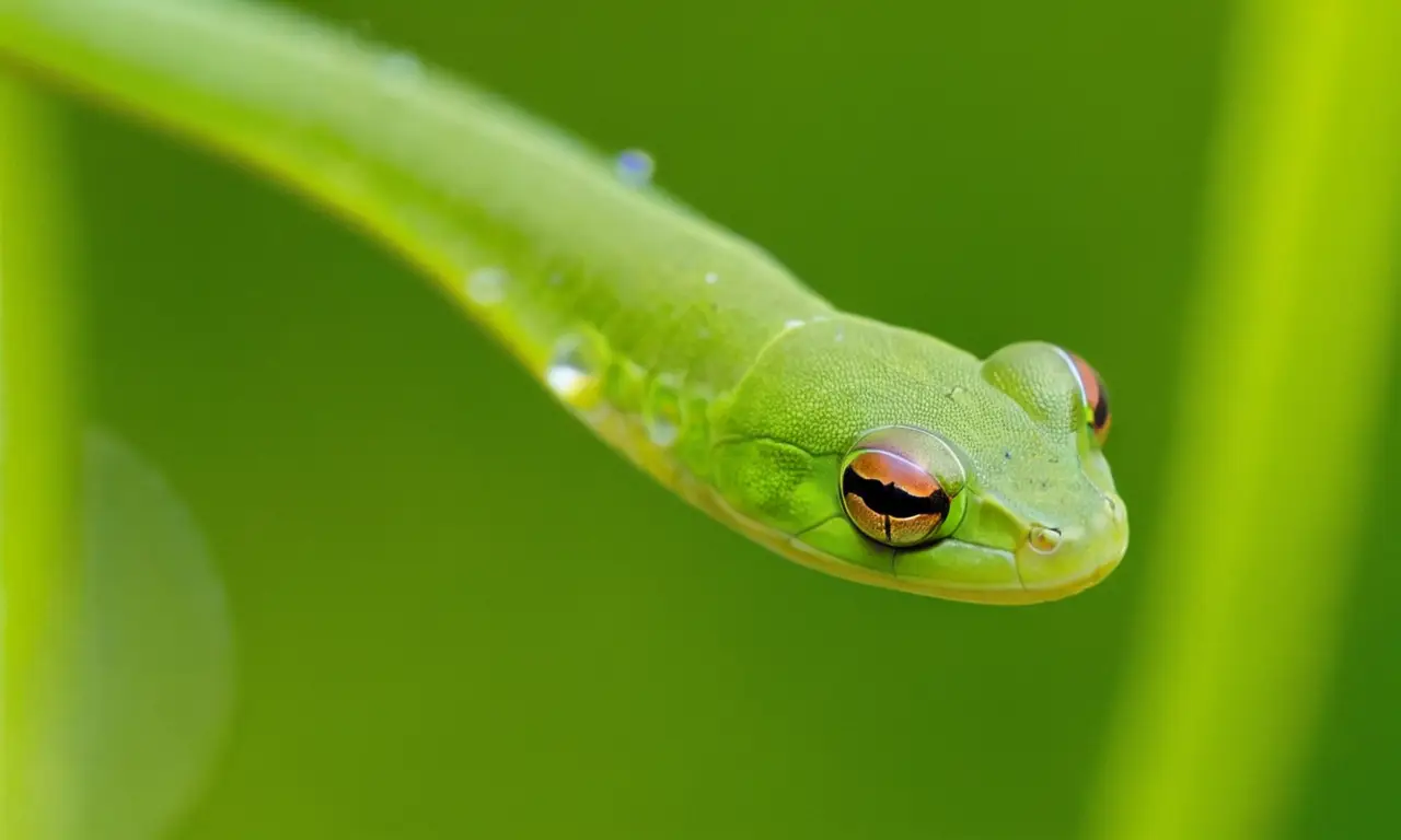 Hidra verde vibrante en entorno acuático