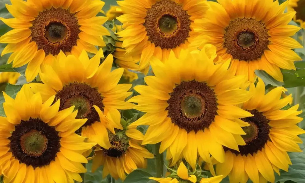 Campo de girasoles vibrantes bajo un cielo