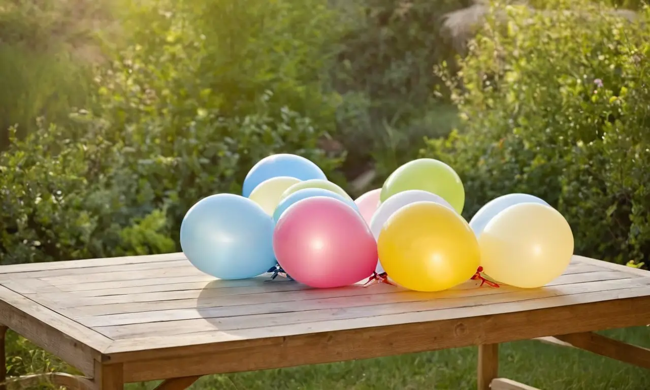 Balloons vibrantes contrastan con la naturaleza