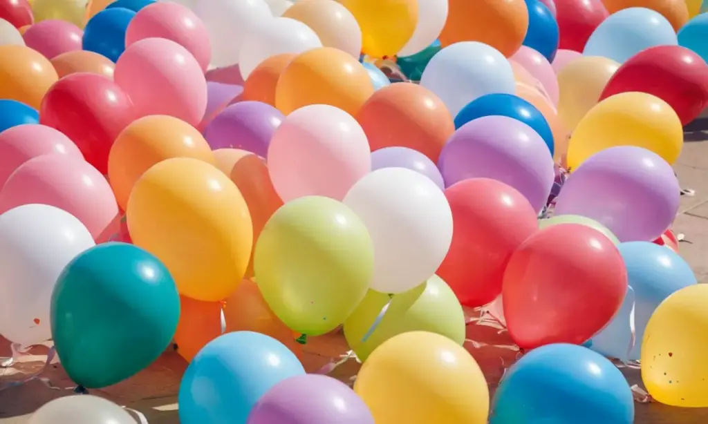 Globos coloridos crean ambiente festivo y cautivo