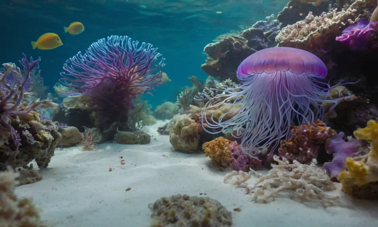 Escena de acuario vibrante y realista
