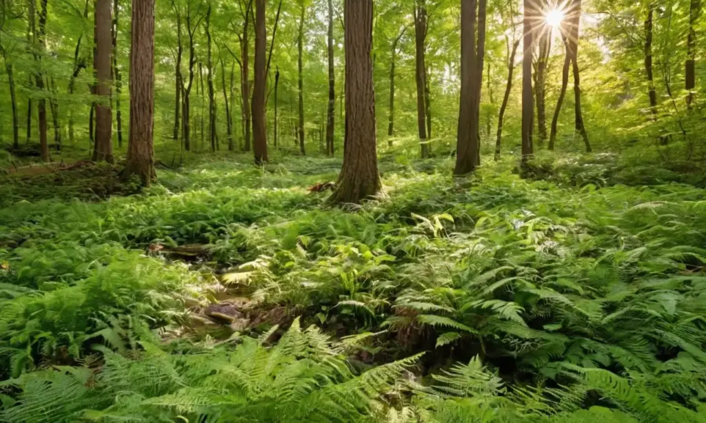 Un bosque vibrante y armonioso lleno de vida