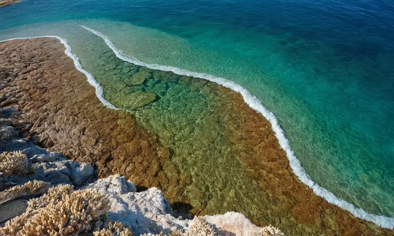 Capas de agua con vibrantes colores y vida