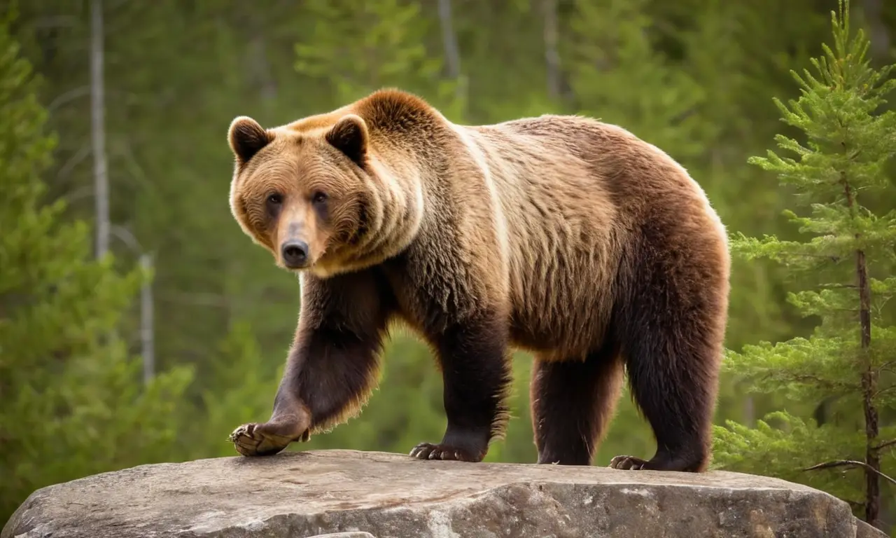 Oso grizzly mexicano en armonía y soledad