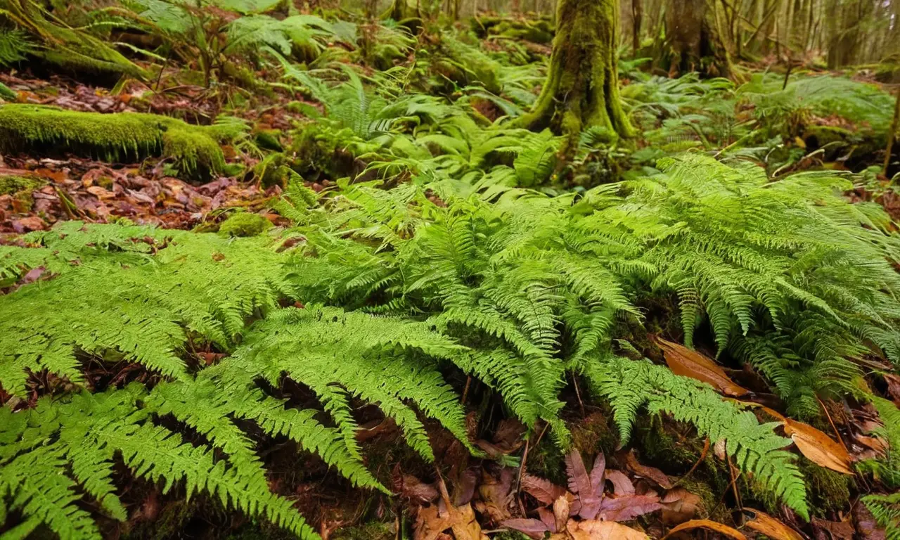 Un bosque denso y vibrante en armonía