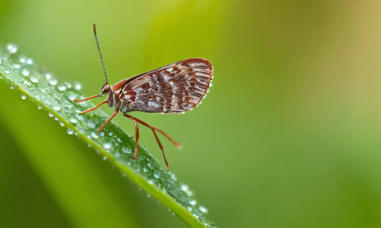 Garrapata sobre hierba con luz natural