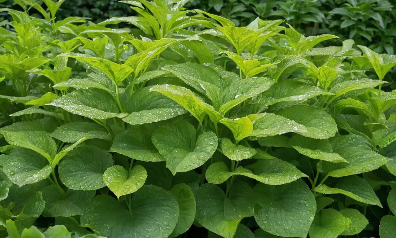 Plantas diversas con texturas y colores vibrantes