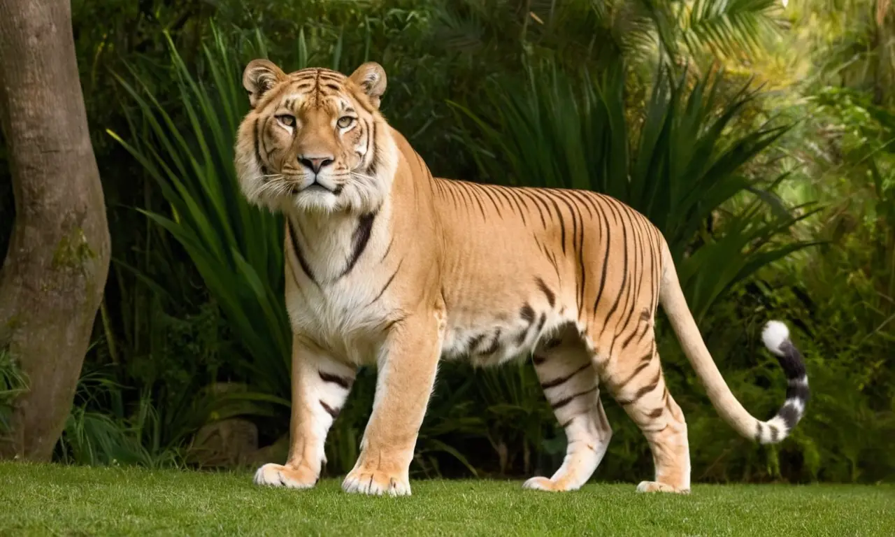 Liger imponente destaca en un entorno natural
