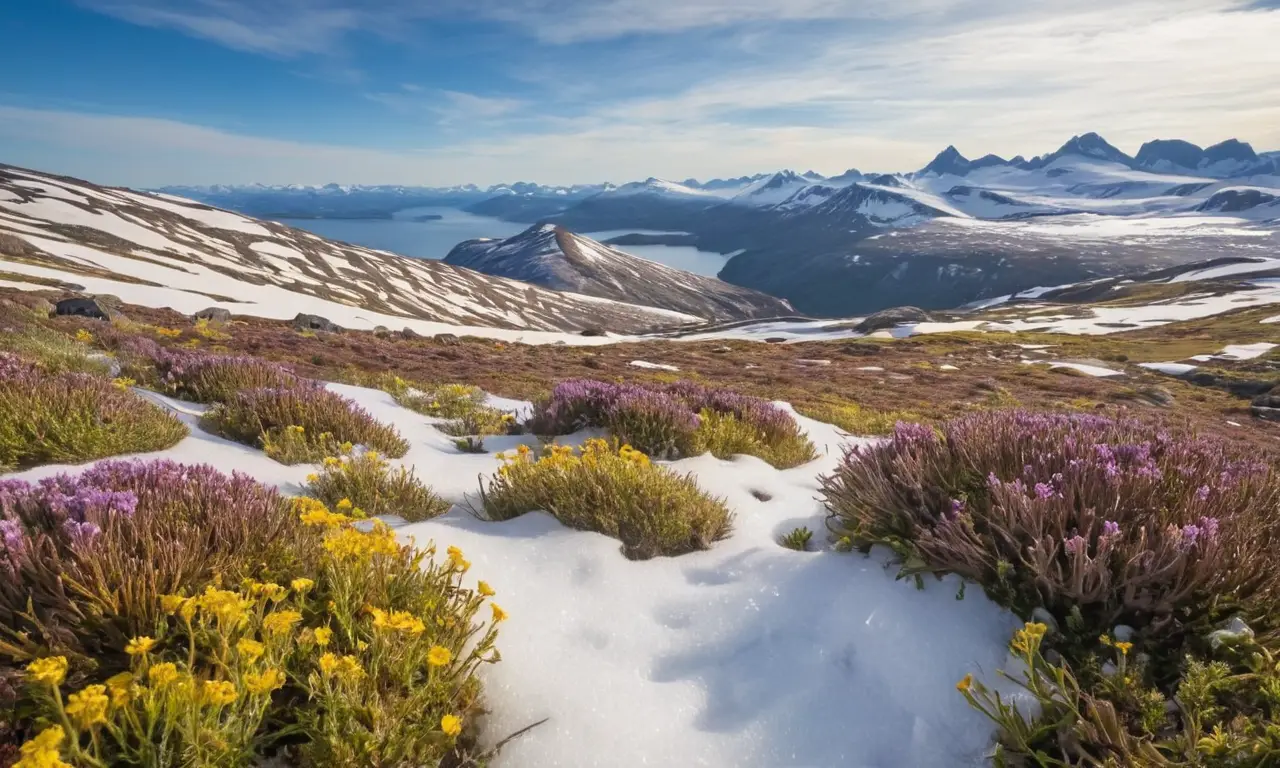 Paisaje ártico vibrante y frágil