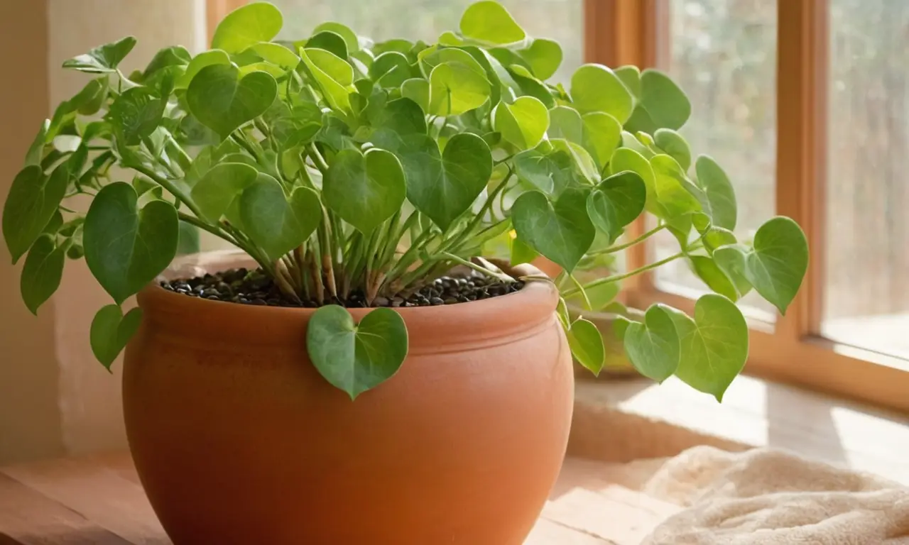 Plantas verdes crean un ambiente sereno