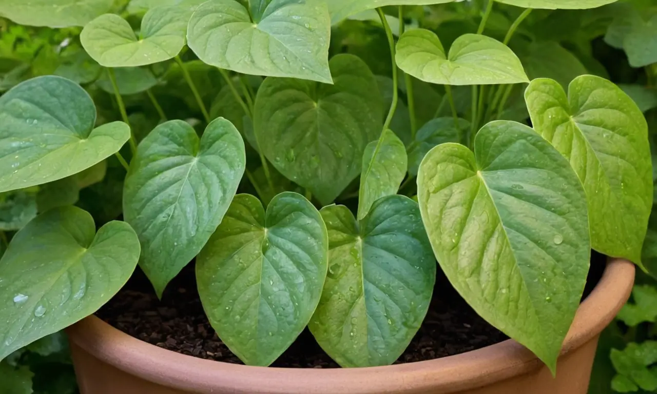 Hojas brillantes y verdes en un entorno armonioso