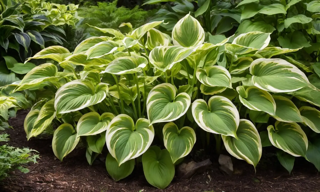 Hojas verdes brillantes en un jardín vibrante
