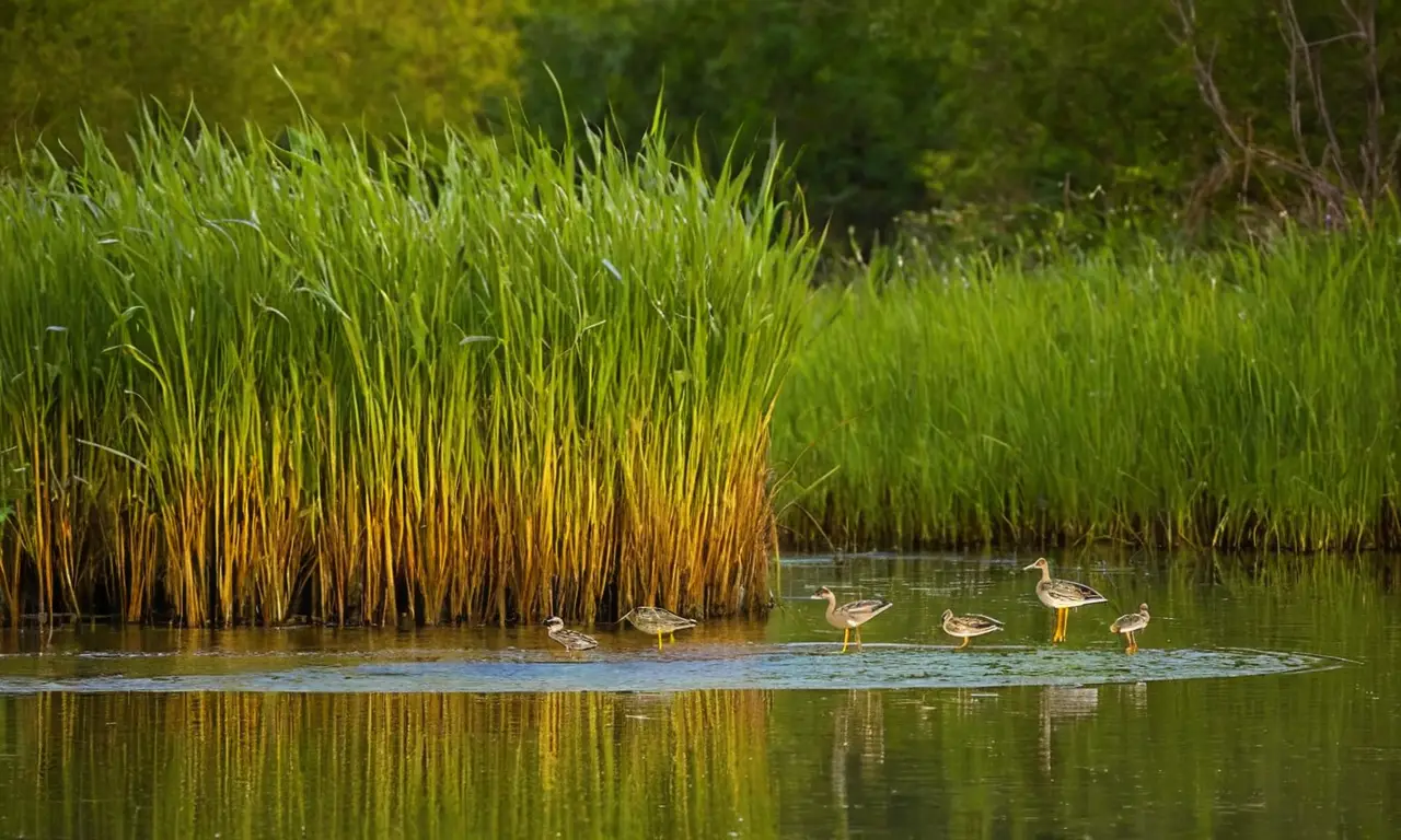 Un paisaje sereno de naturaleza vibrante