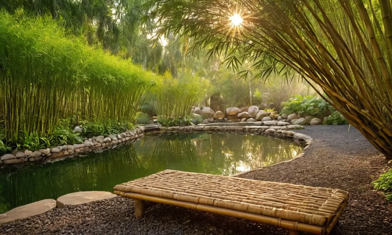 Bambús y naturaleza crean un ambiente sereno