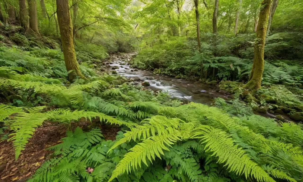 Un bosque vibrante y sereno con vida