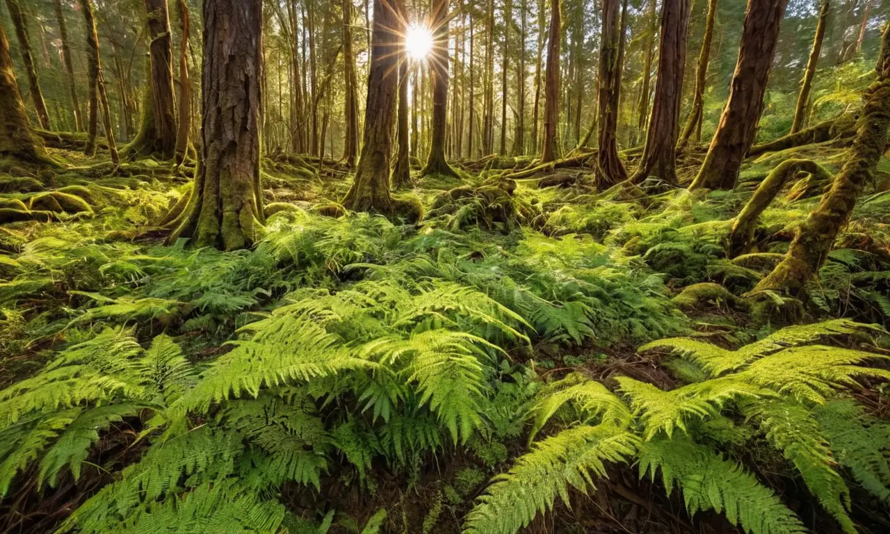 Bosque vibrante con vida y biodiversidad