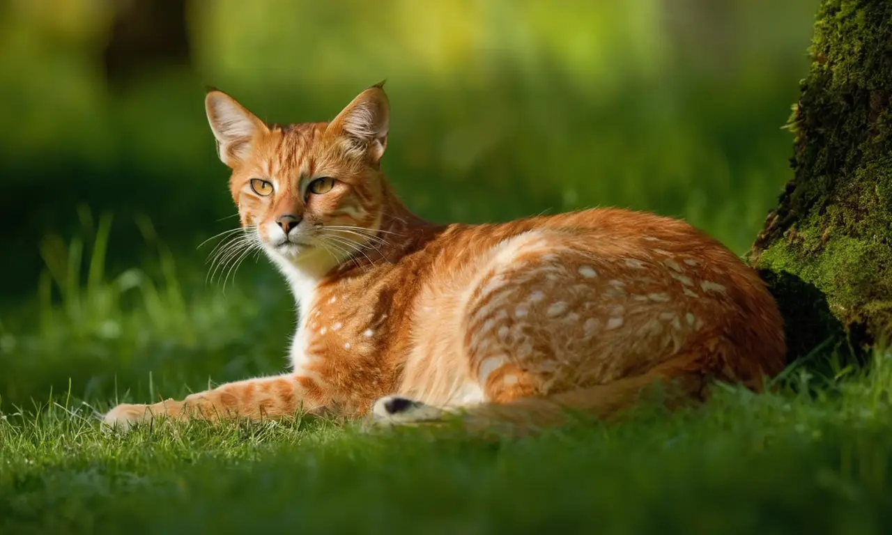 Un felino ágil en un hermoso hábitat