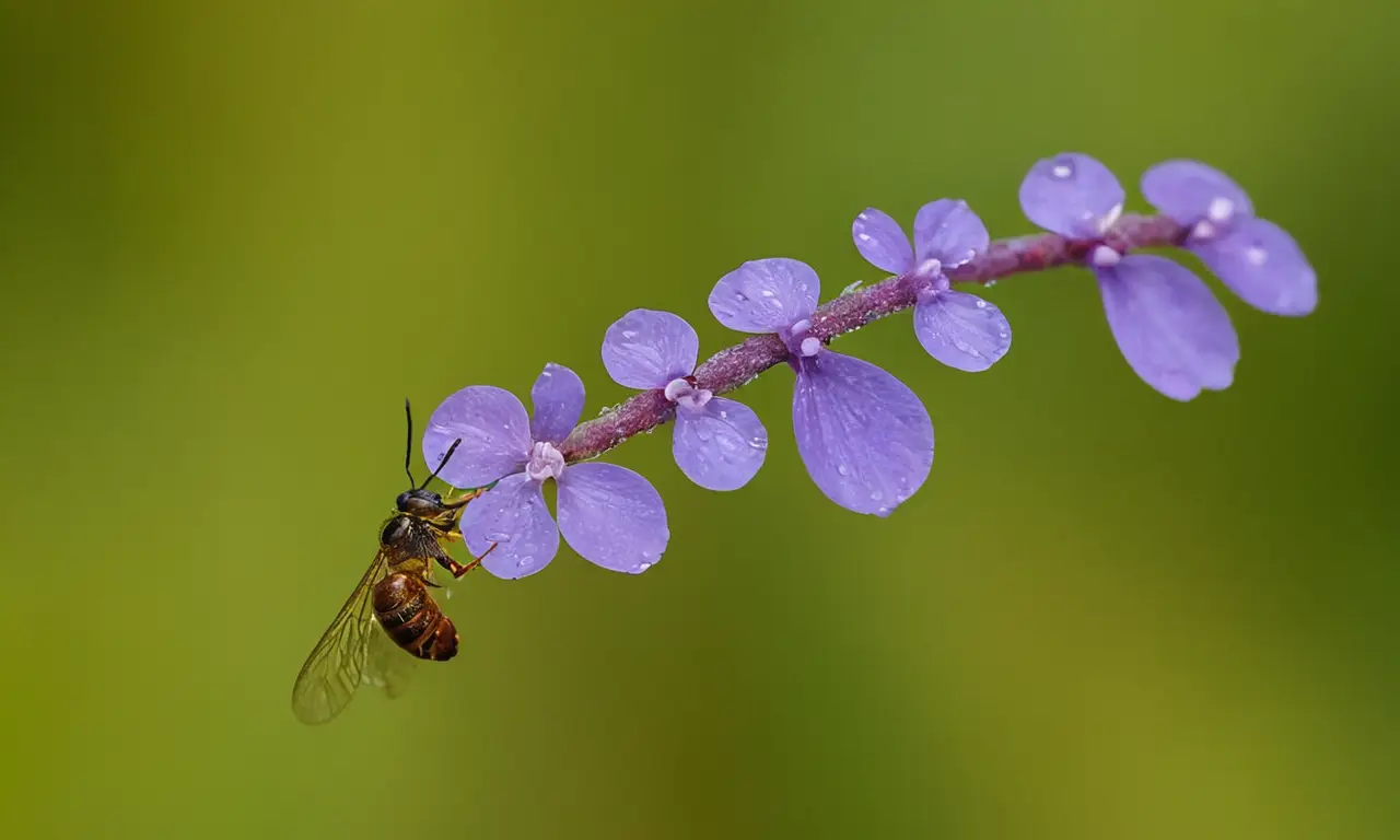 Flor delicada en un entorno vibrante