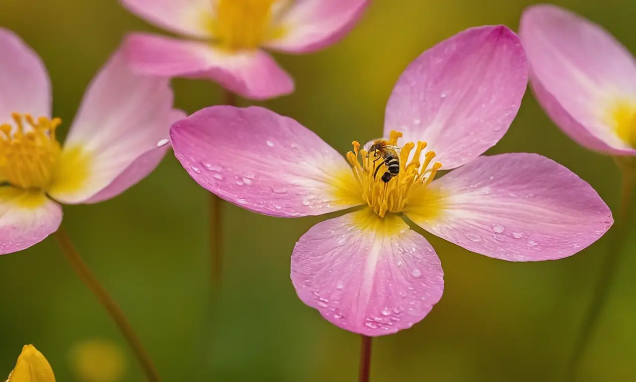 Flores vibrantes brillan bajo la luz matutina