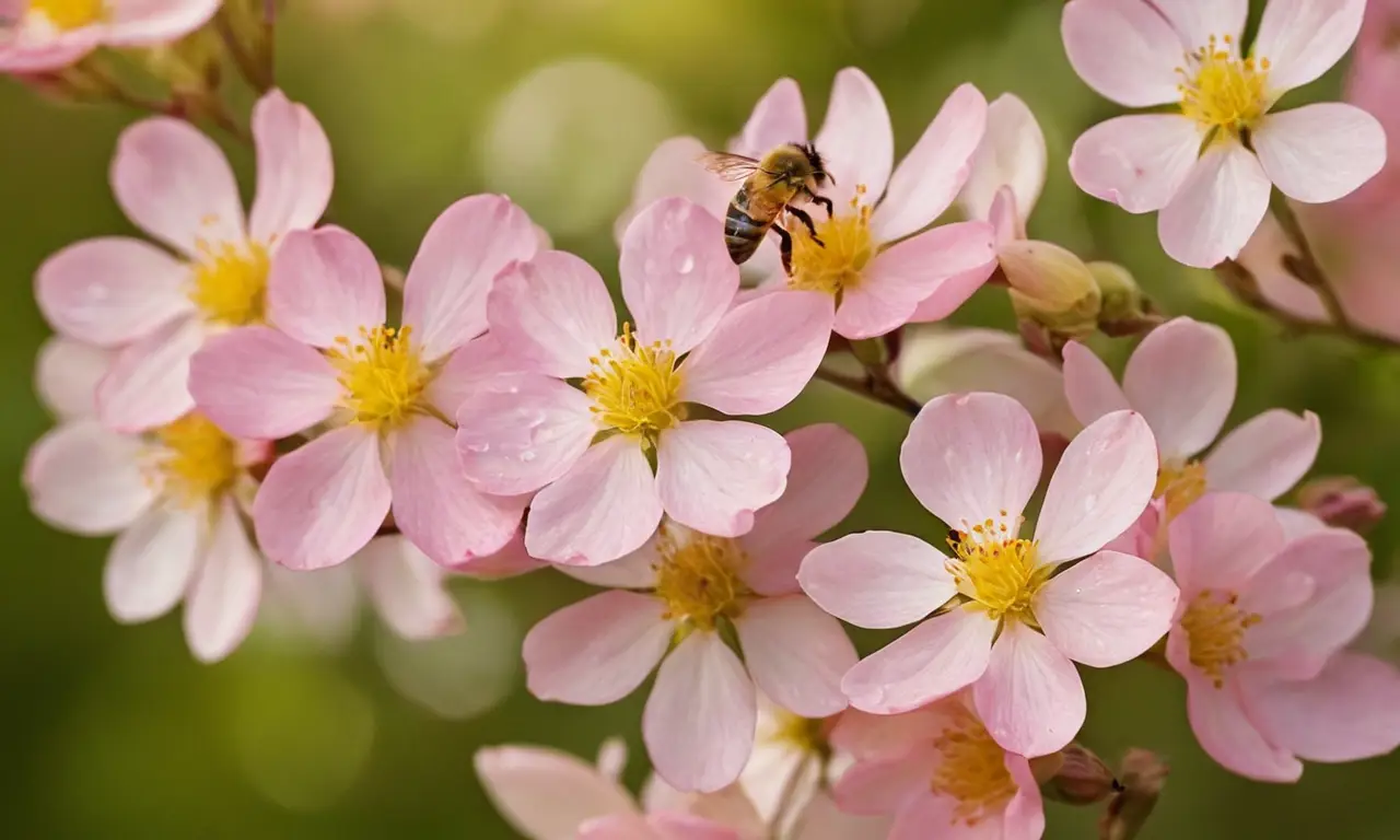 Flores vibrantes con luz y detalles
