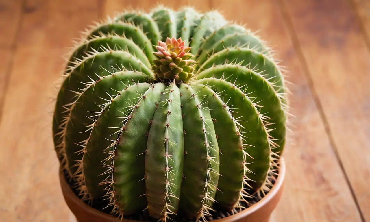 Cactus vibrante con luz y sombras sutiles