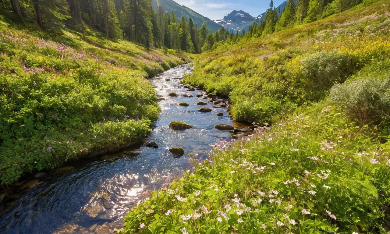 Bosque verde y tranquilo lleno de vida