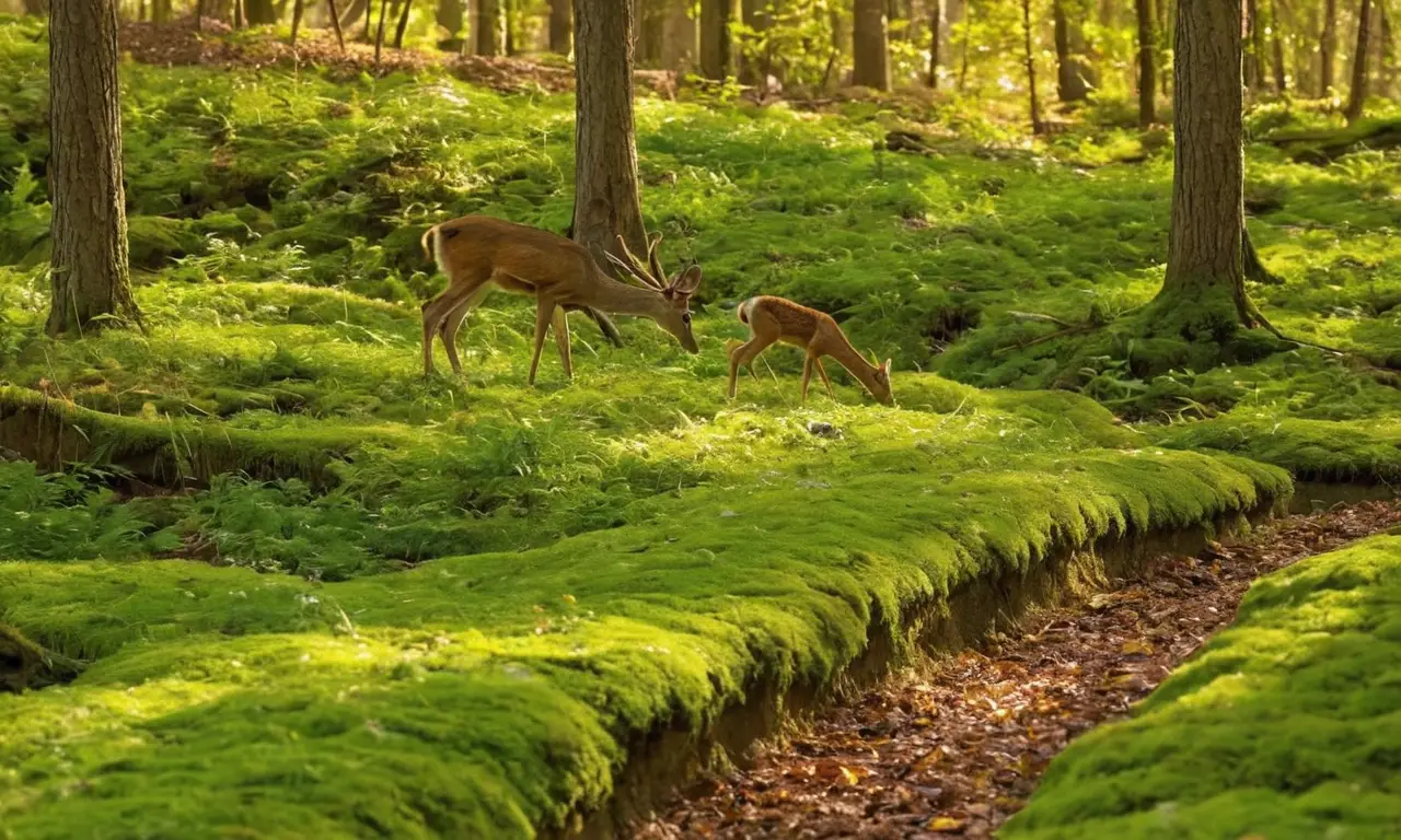 Un bosque sereno lleno de vida