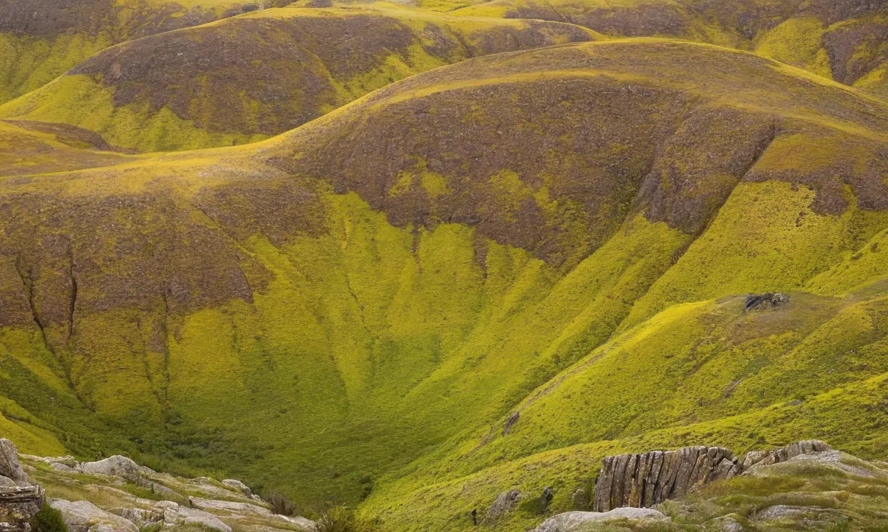 Paisaje rocoso con texturas y sombras marcadas