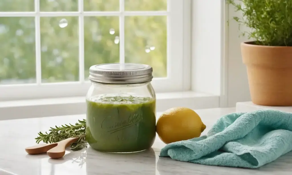 Cocina iluminada con ingredientes y utensilios