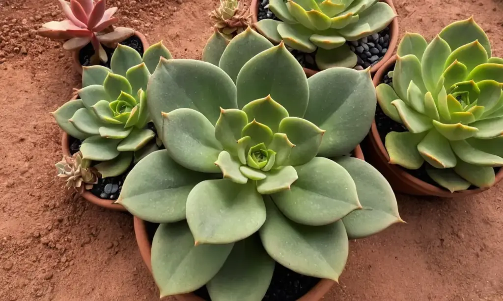 Suculentas verdes en un ambiente sereno