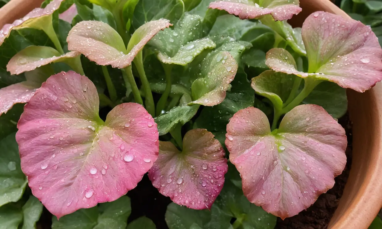 Kalanchoe vibrante con flores y luces suaves
