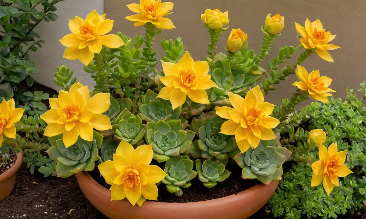 Planta vibrante en armonía de colores