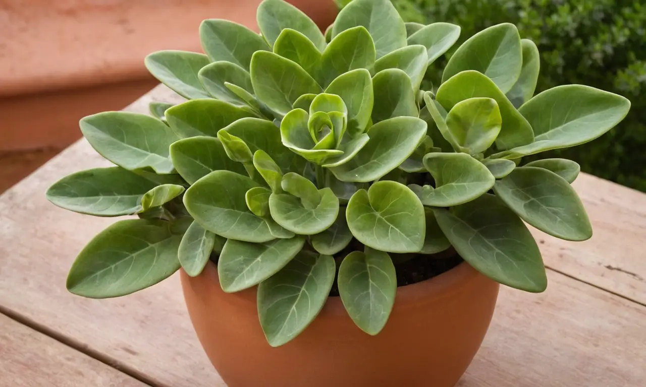 Planta Kalanchoe en maceta terracota cuidada