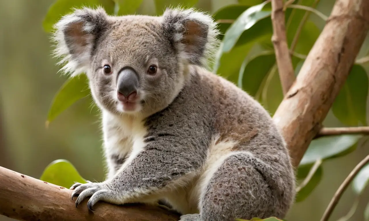 Koala en un bosque de eucaliptos