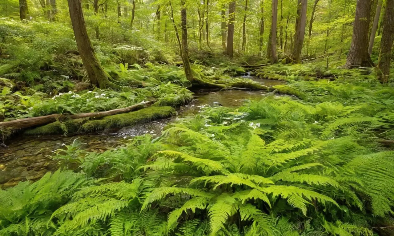 Un bosque sereno lleno de vida