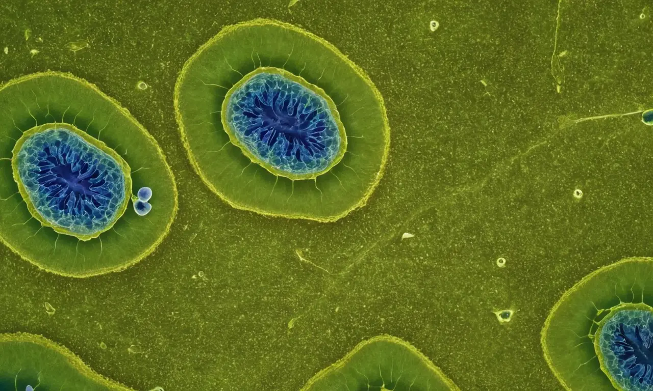 Célula bacteriana en detalle microscópico