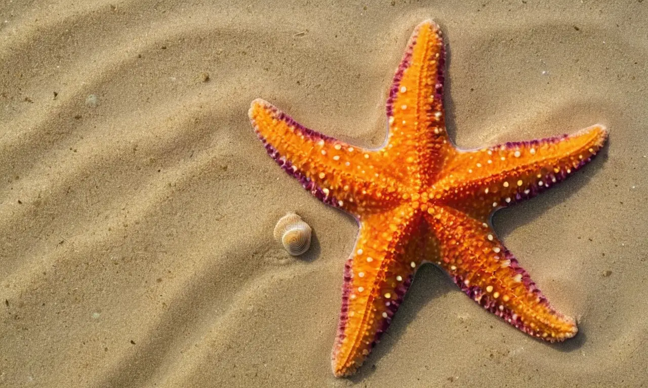 Escena submarina colorida con estrella de mar
