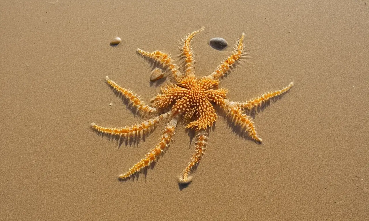 Estrella de mar colorida en su entorno