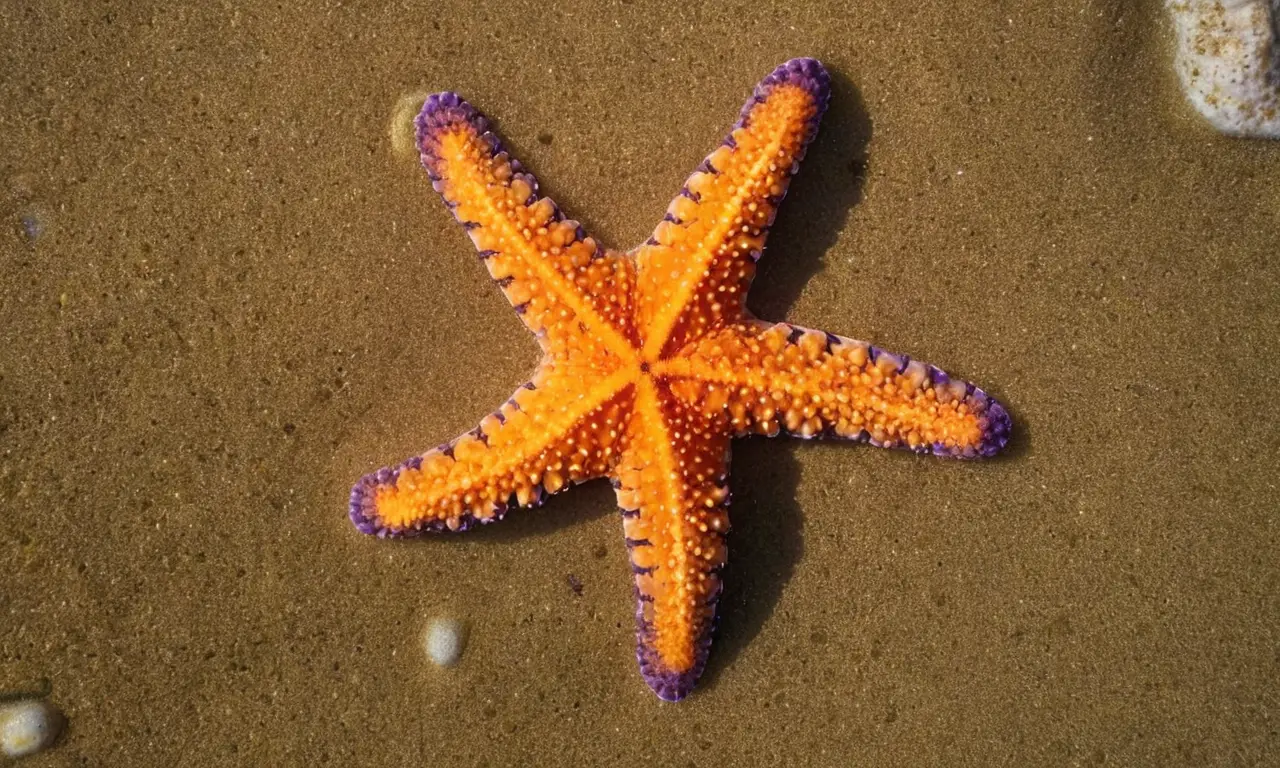 Estrella de mar vibrante en un ecosistema