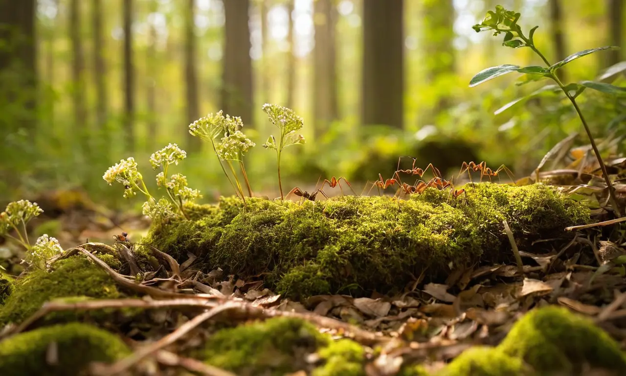 Bosque vibrante con vida y equilibrio natural