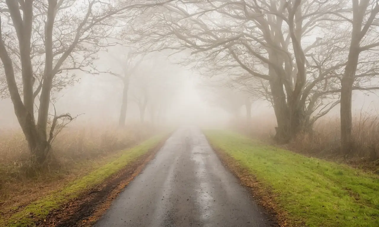 Niebla densa crea un ambiente misterioso